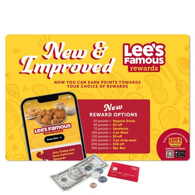 Vynex® Peel&Place® Ultra Thin Removable/Repositionable Counter Mat-13"x19"x.015"